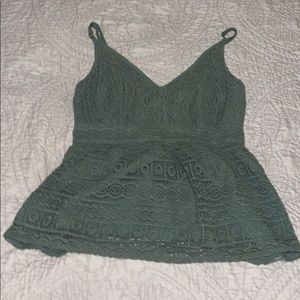 Army green, spaghetti strap